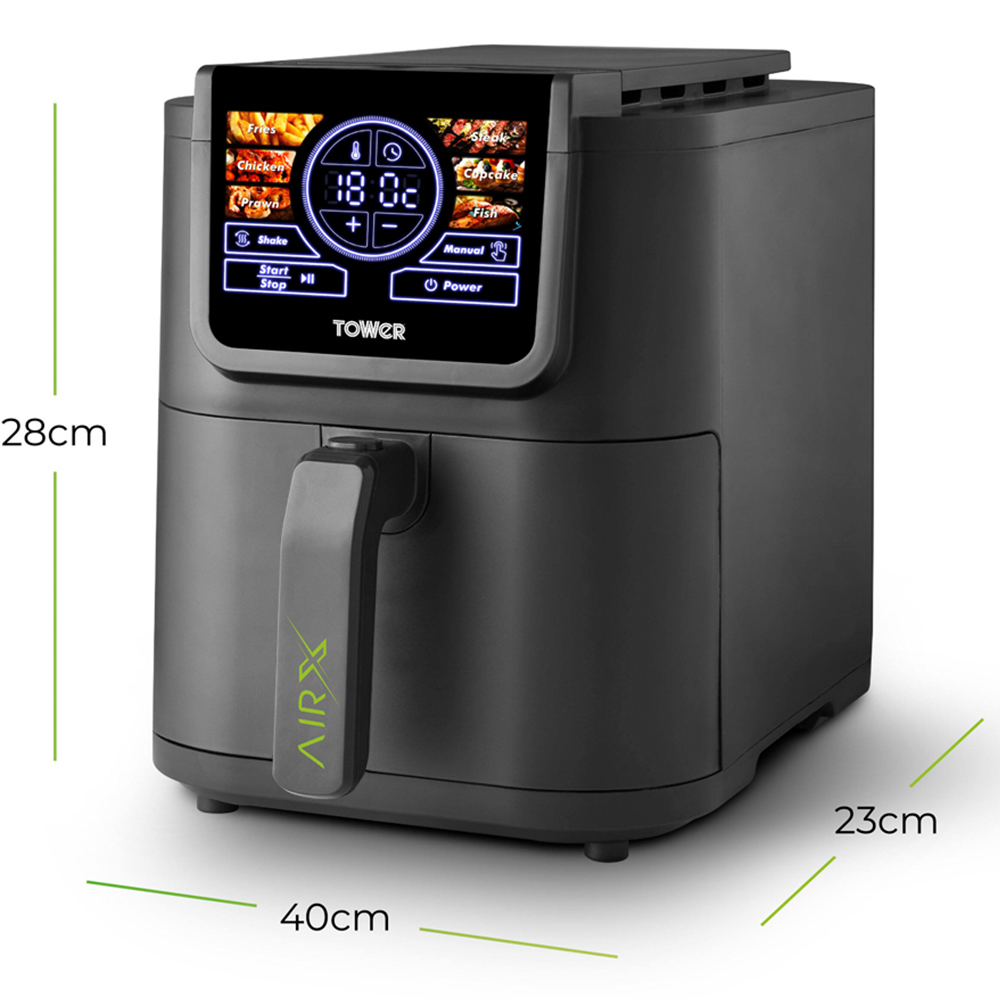 Tower AirX T17166 Grey Single Basket Air Fryer Digital Air Fryer 5L Image 9