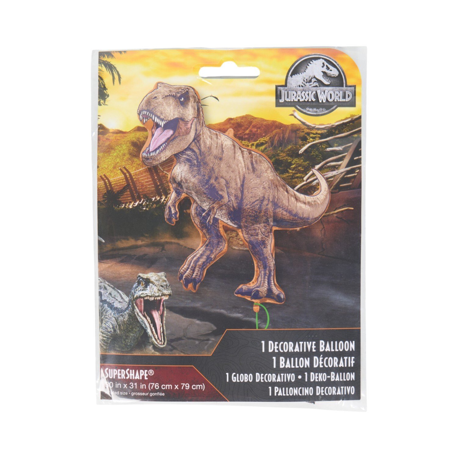 Jurassic World Supershape Foil Balloon Brown Image 2