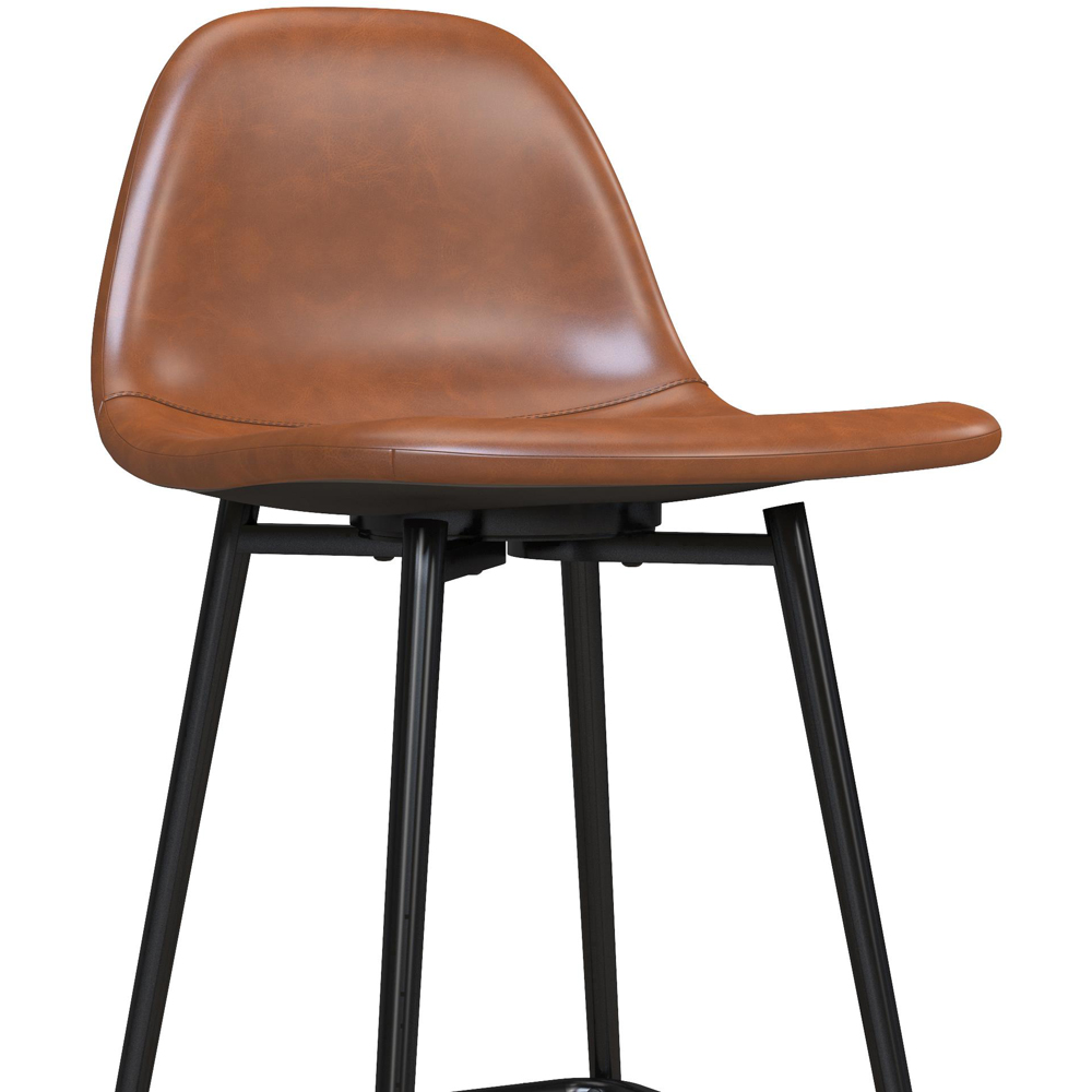 Dorel Calvin Camel Upholstered Counter Stool Image 6