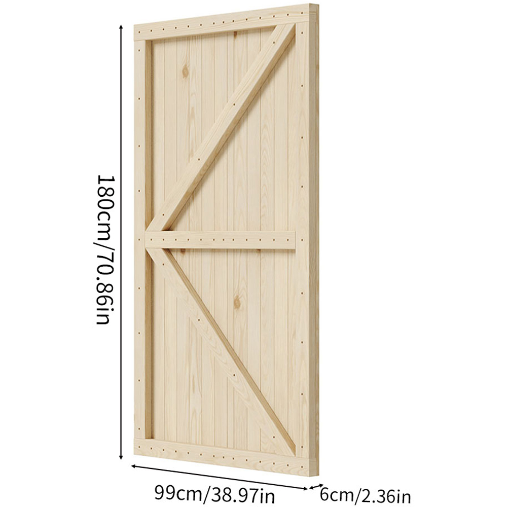 Living and Home Sturdy Wooden Garden Gate with Latch 99 x 6 x 180cm Image 8