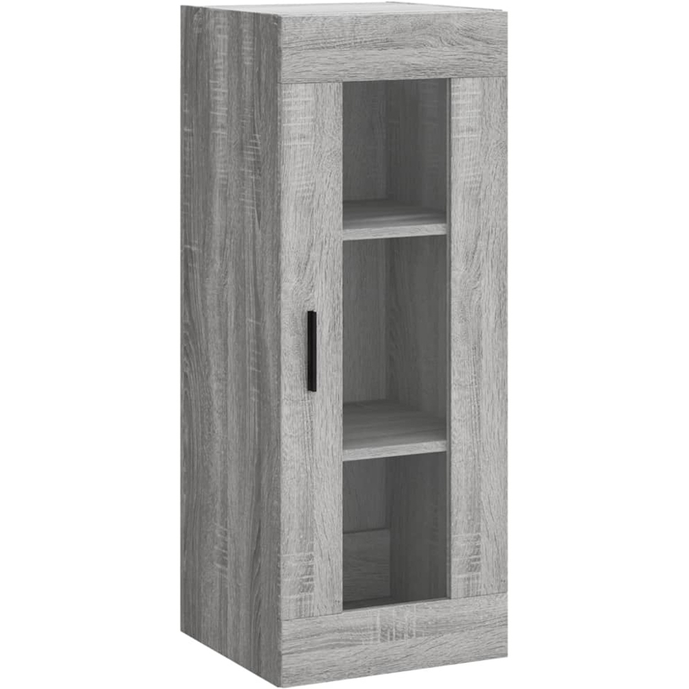 vidaXL Single Glass Door 3 Shelf Grey Sonoma Highboard Image 5