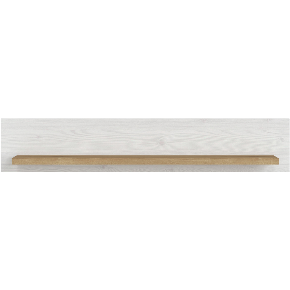 Florence Celesto 135cm White and Oak Floating Shelf Image 3