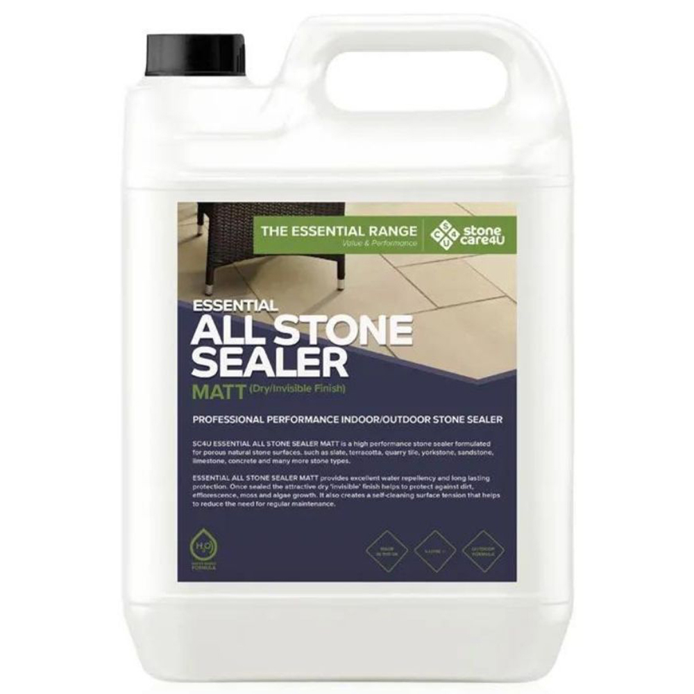 StoneCare4U Essential Matt Finish All Stone Sealer 5L Image 1