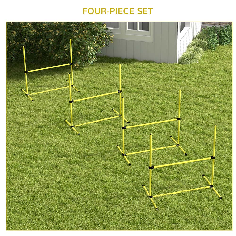 PawHut Yellow 4 Pieces Dog Agility Set with Carry Bag Image 5
