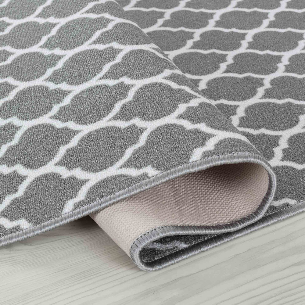 Desire Rugs Havana Grey Trellis Anti Slip Door Mat 300 x 80cm Image 3