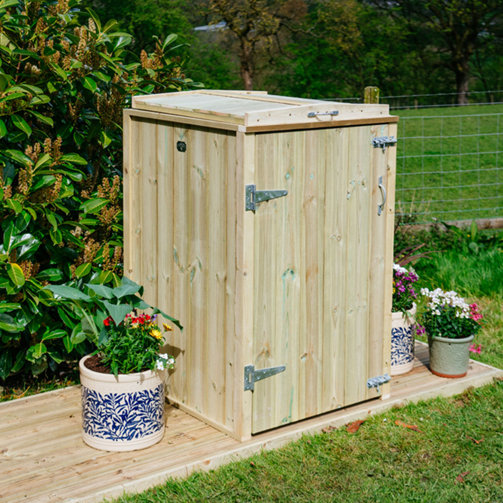 The Garden Village Shireburn 2 Recycle Box Storage Shed Image 2