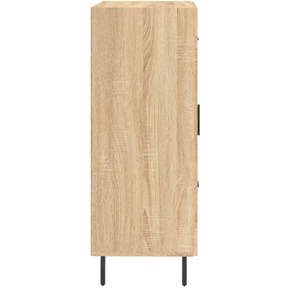 vidaXL Single Door 3 Drawer Sonoma Oak Sideboard with Metal Legs Image 7