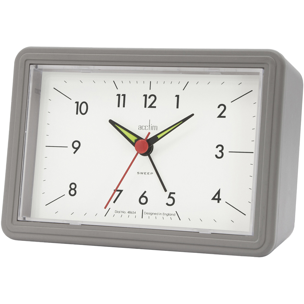 Acctim Drake Grey Alarm Clock Image 2