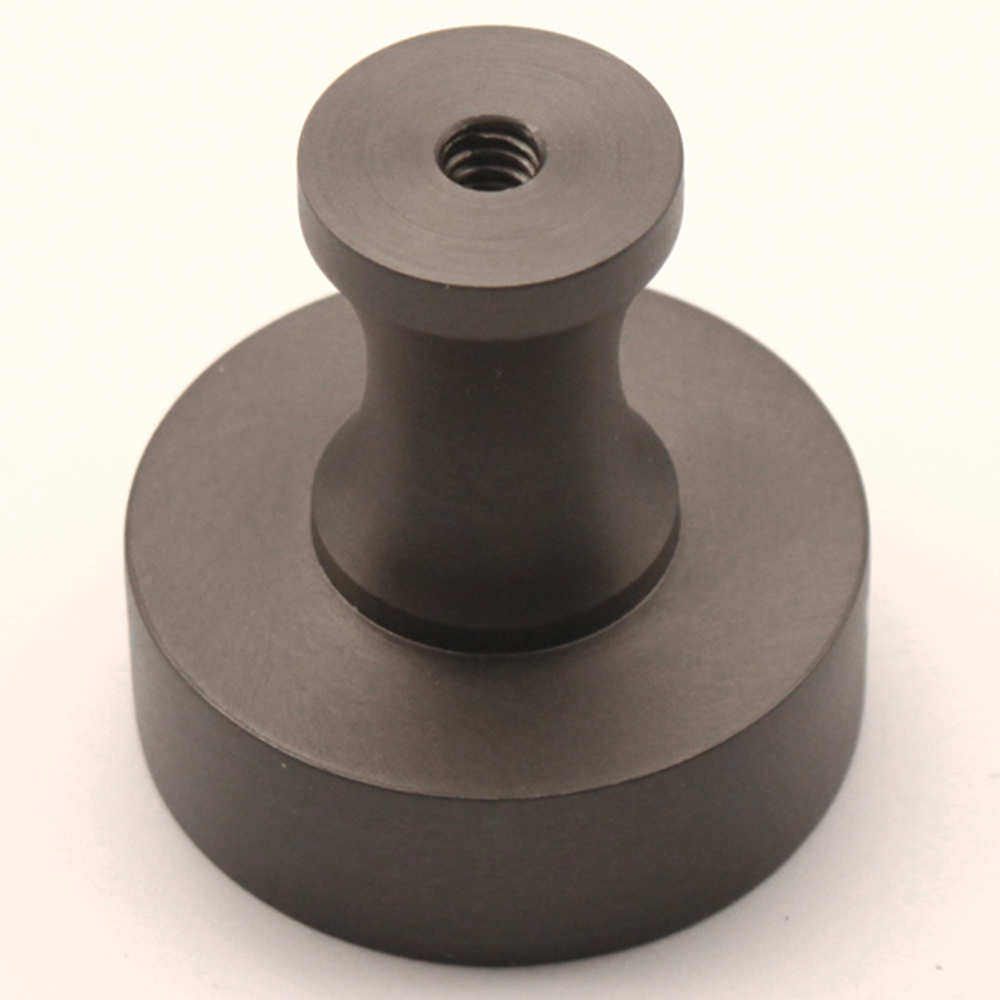 Spira Brass Gunmetal Grey Round 38mm Cupboard Knob Image 3