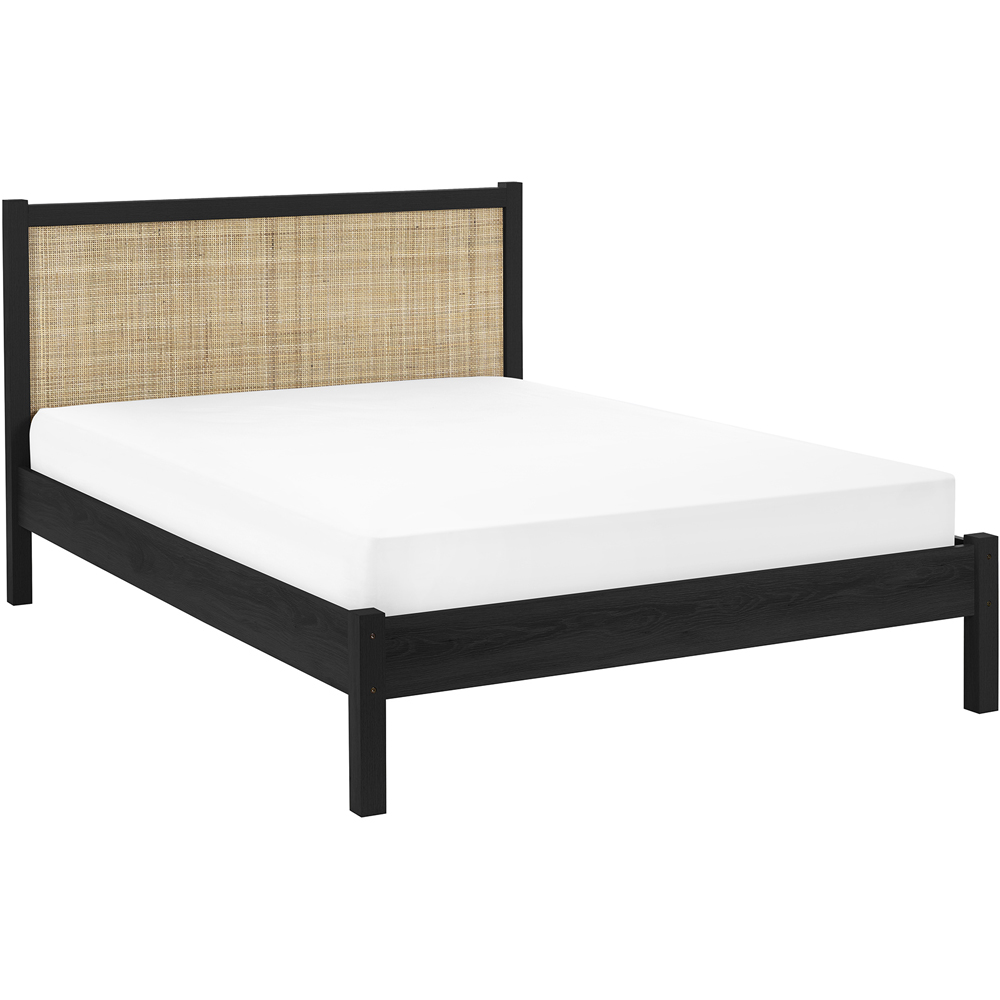 Julian Bowen Padstow Rattan King Size Black Bed Frame Image 2