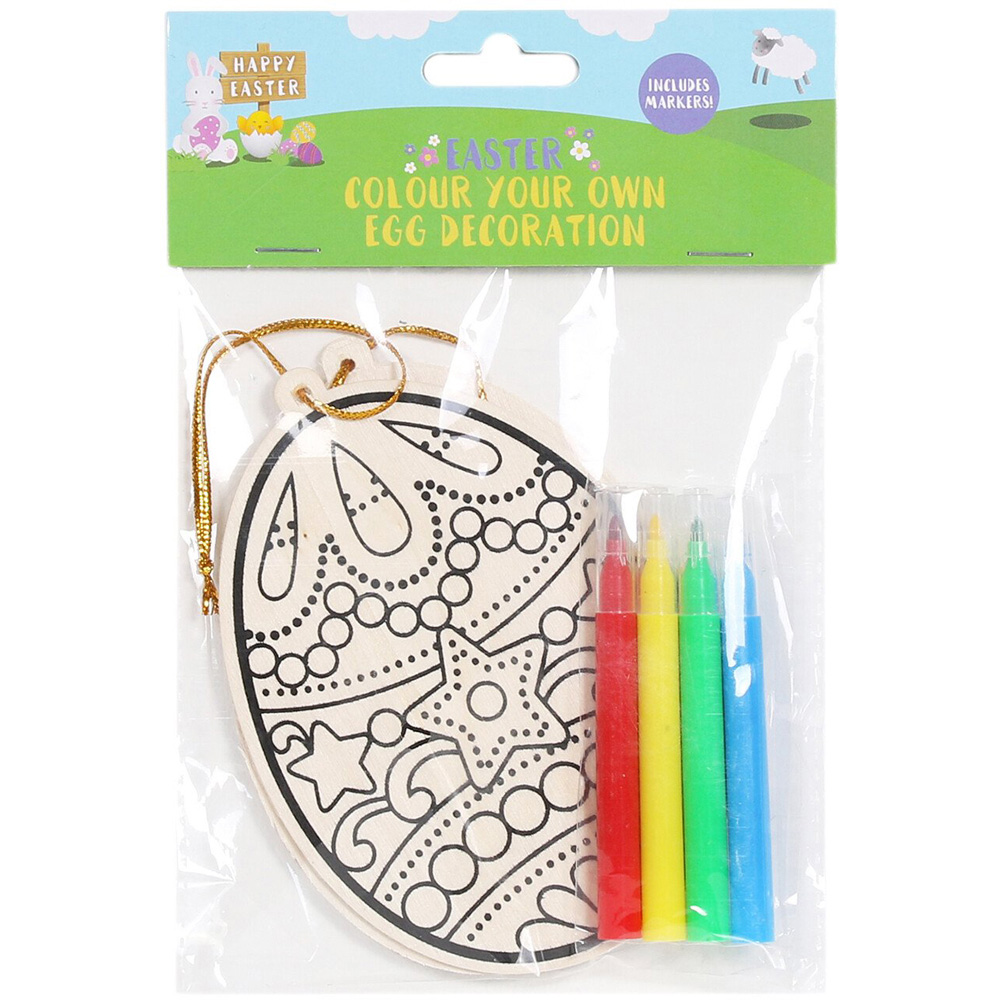 Easter Colour Your Own Egg Decoration Kit 2 Piece Image