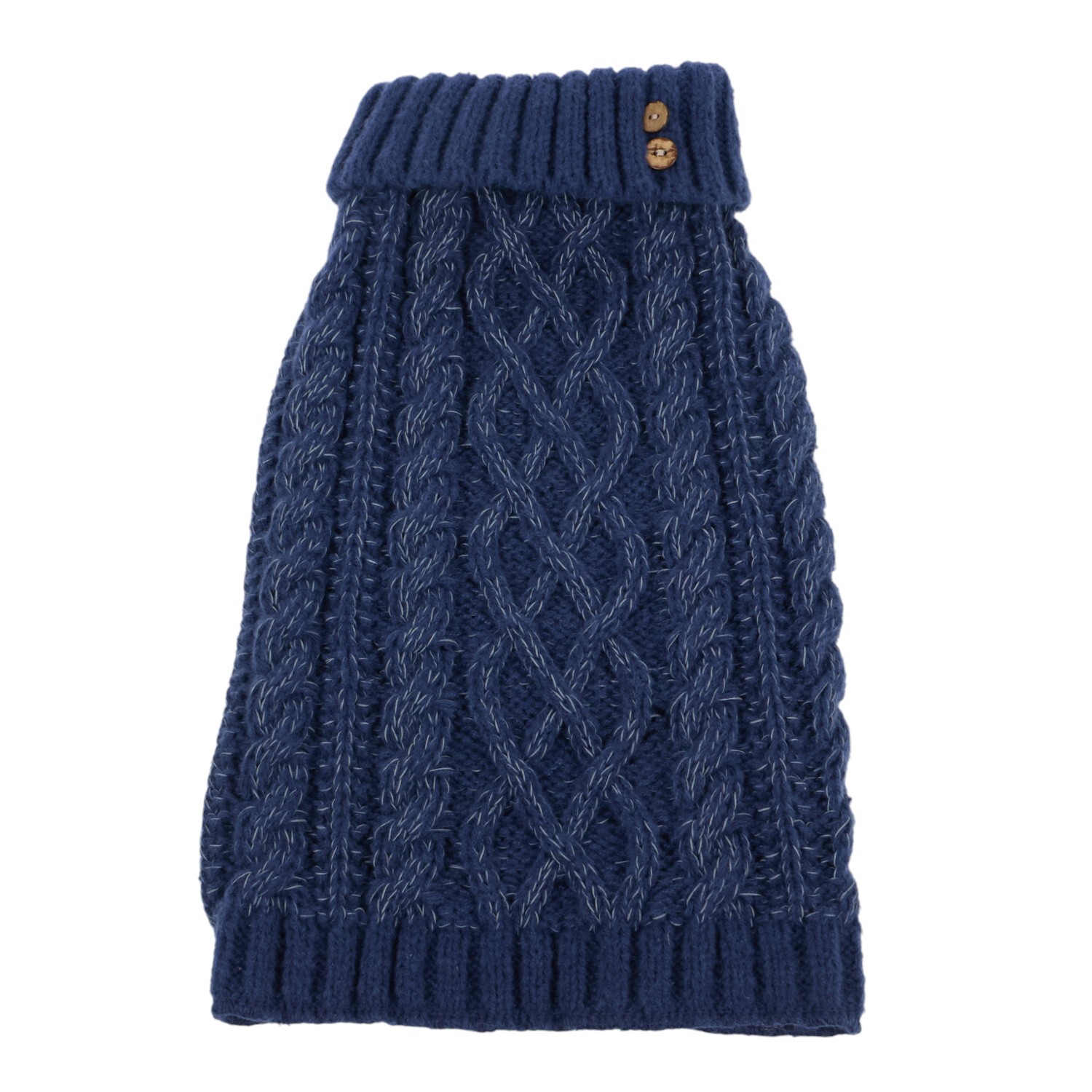 Reflective Roll Neck Dog Jumper Dark Blue XL Image 6