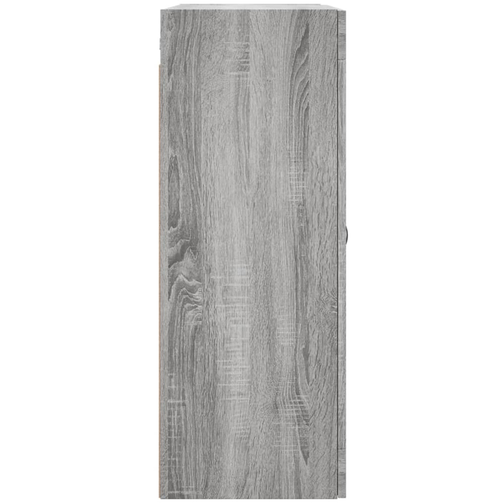 vidaXL 2 Glass Door Grey Sonoma Wall Mounted Cabinet 2 Pack Image 7