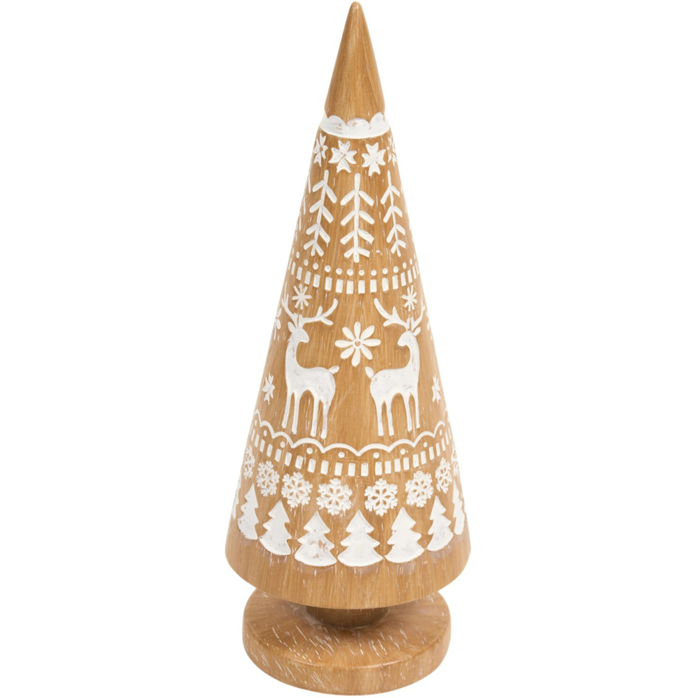 Scandi Wood Effect Tree Decoration Natural Image 6