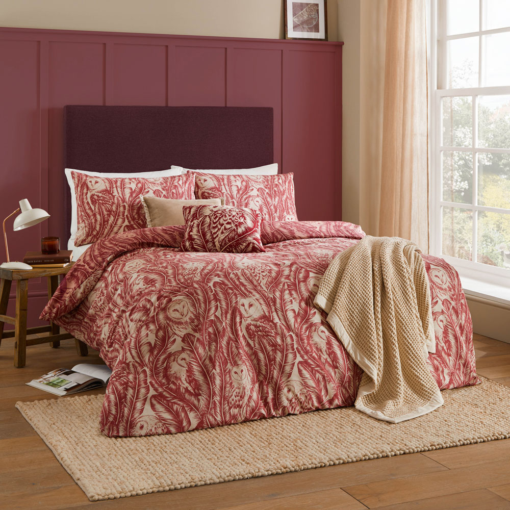 Wylder Albus Heritage Super King Size Redwood Duvet Set Image 4