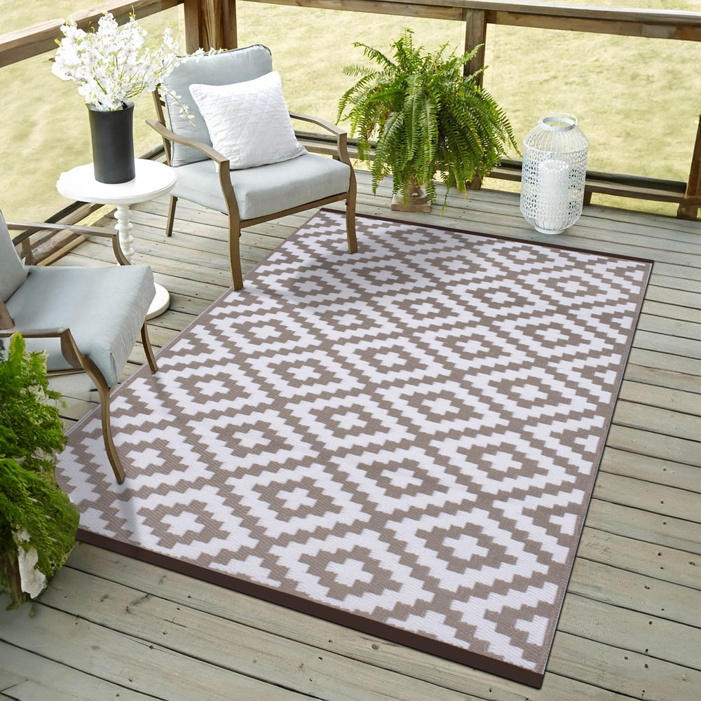 Green Decore Nirvana Taupe and White Outdoor Rug 150 x 240cm Image 2