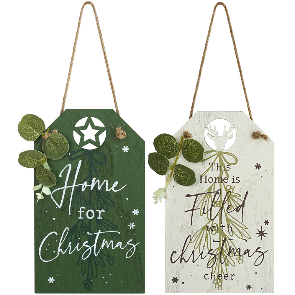 Mistletoe Cottage Home Plaque Hanging Ornament Image 1