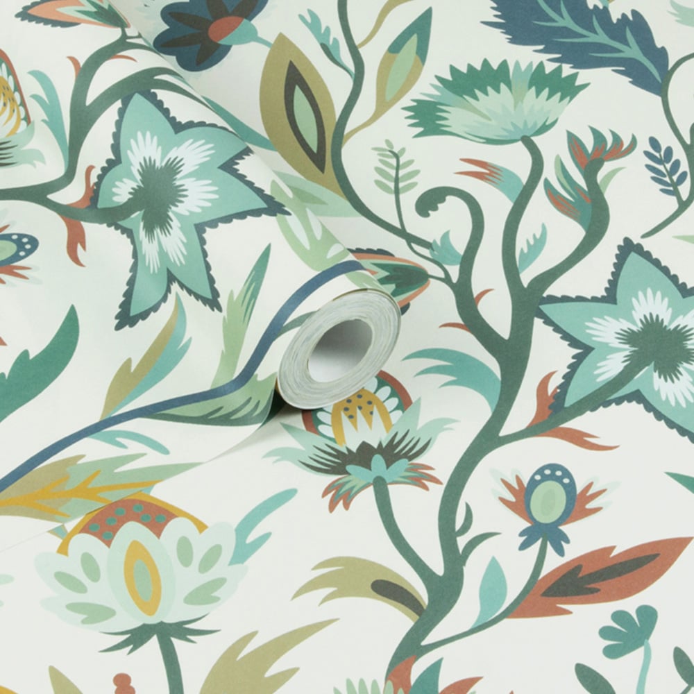 Arthouse Lush Paradise Blue Wallpaper Image 2