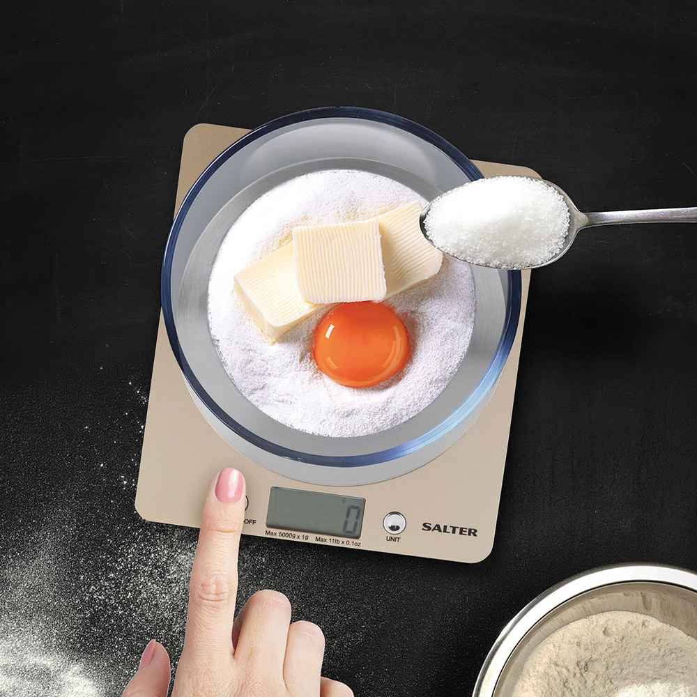Salter Olympus Disc Electronic Scale - Neutral and Silver Image 3