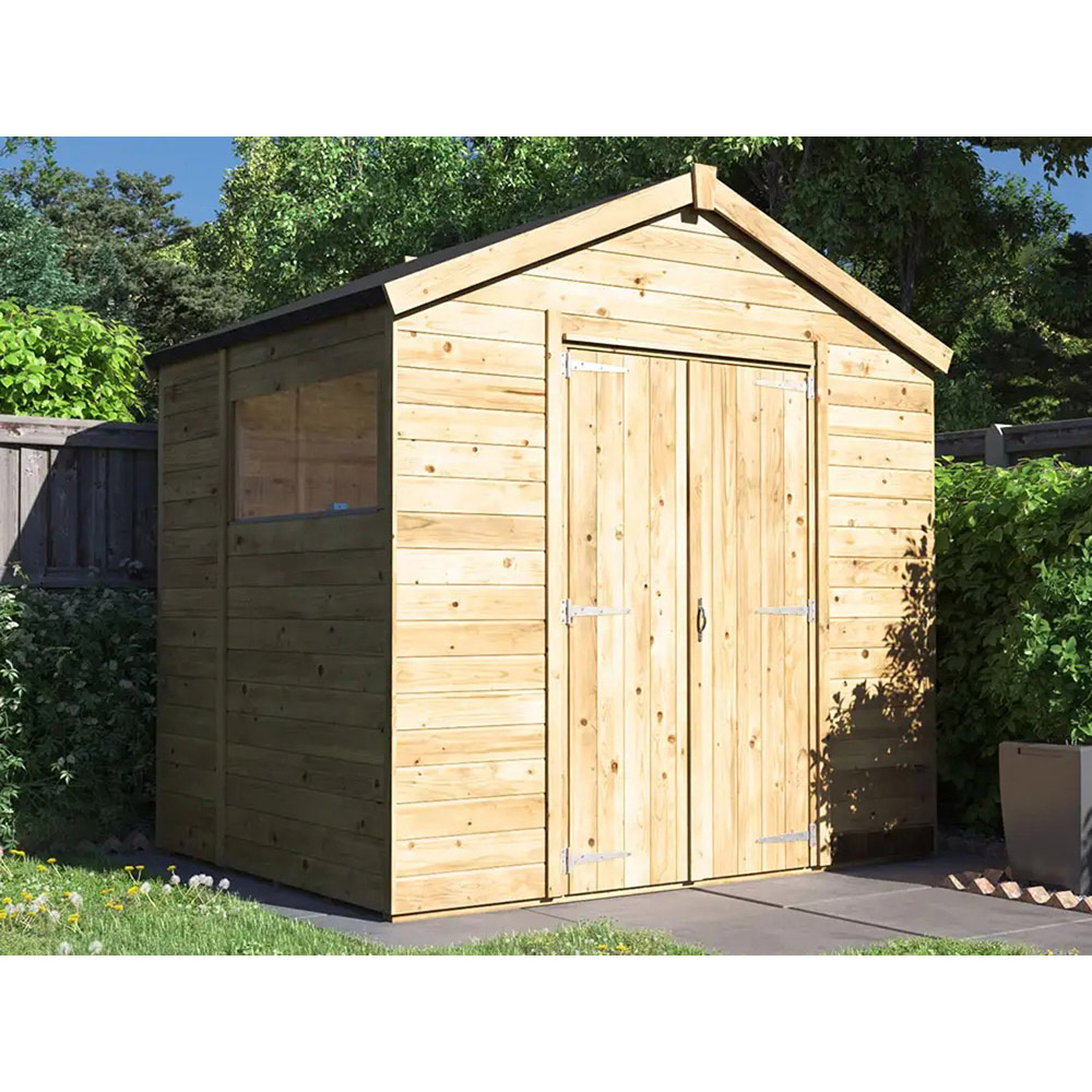 Dunster House Overlord 8 x 6ft Modular Brown Superfelt Apex Garden Shed Image 4