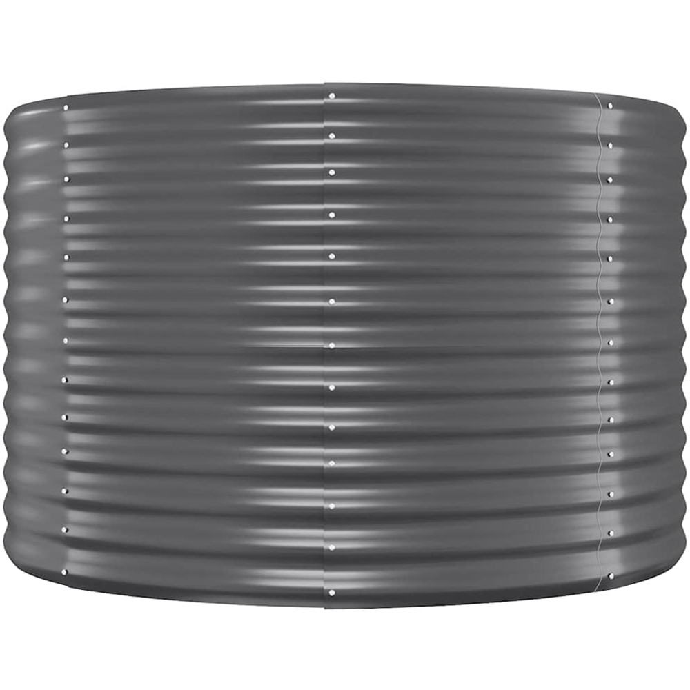 vidaXL Anthracite Galvanised Steel Raised Garden Bed 68 x 322 x 322cm Image 3