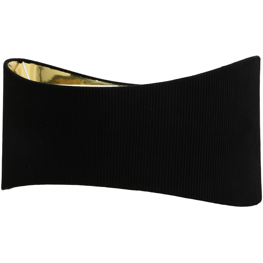 Black and Gold Metallic Lined Shade - Black Image 2