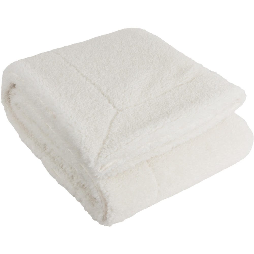 Yard Olann Ecru Shearling Fleece Throw Image 1