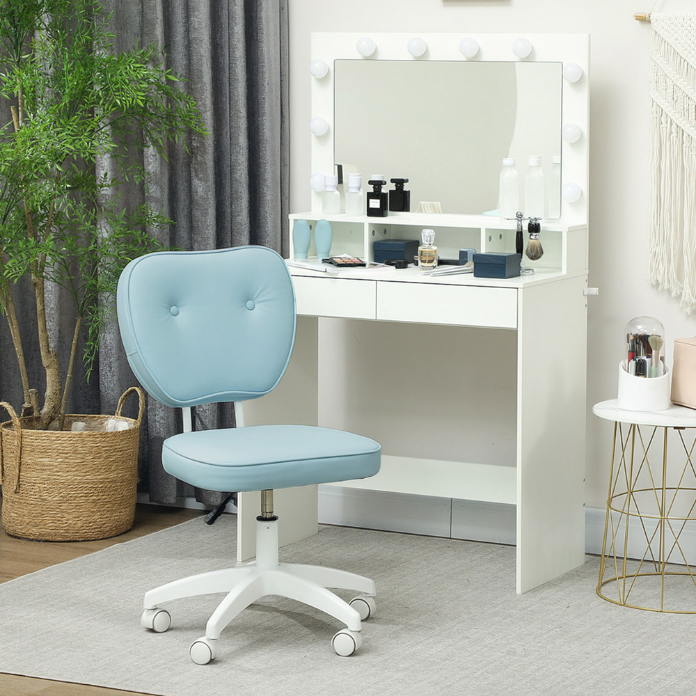 Vinsetto Cream Adjustable Vanity Chair Image 3