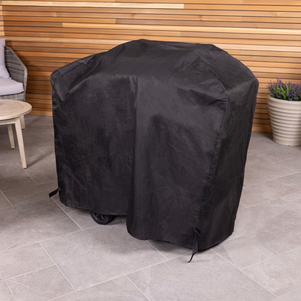 Charles Bentley Waterproof 2 Burner Gas BBQ Cover Black Image 2
