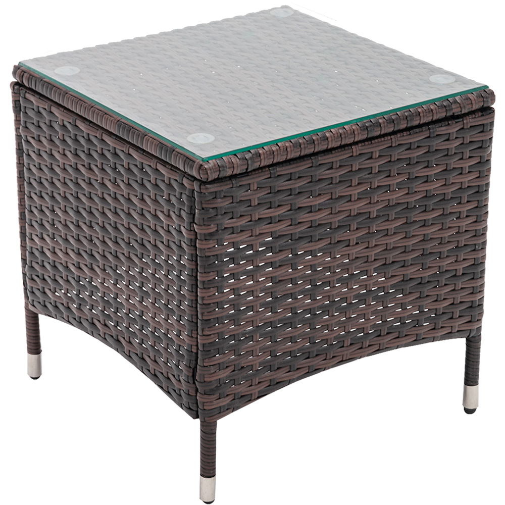 Venice Set of 2 Brown Sun Loungers with Table Image 5