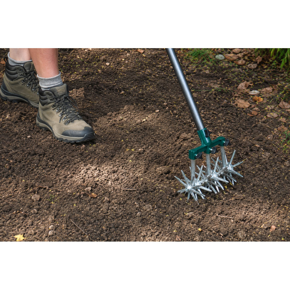 Avilo Green Rolling Garden Cultivator Image 5