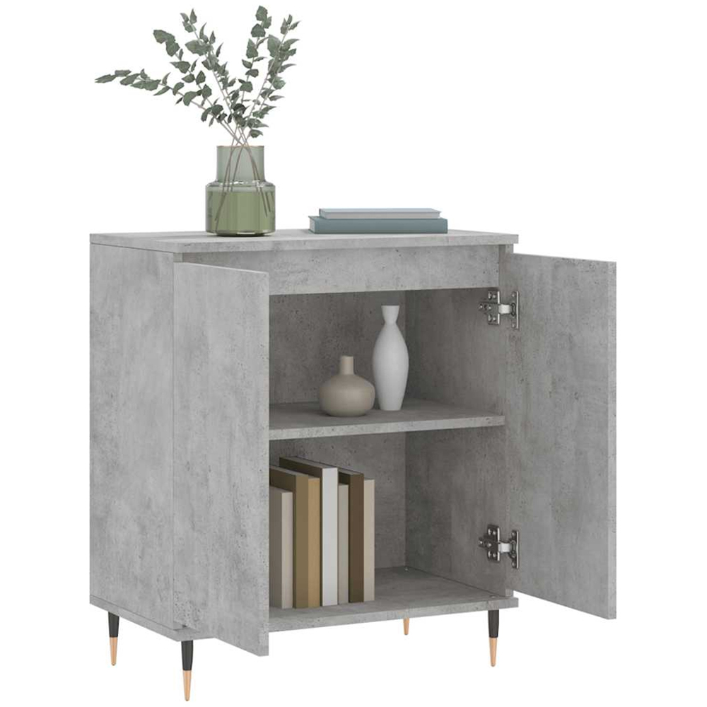 vidaXL 2 Door Concrete Grey Sideboard Image 4