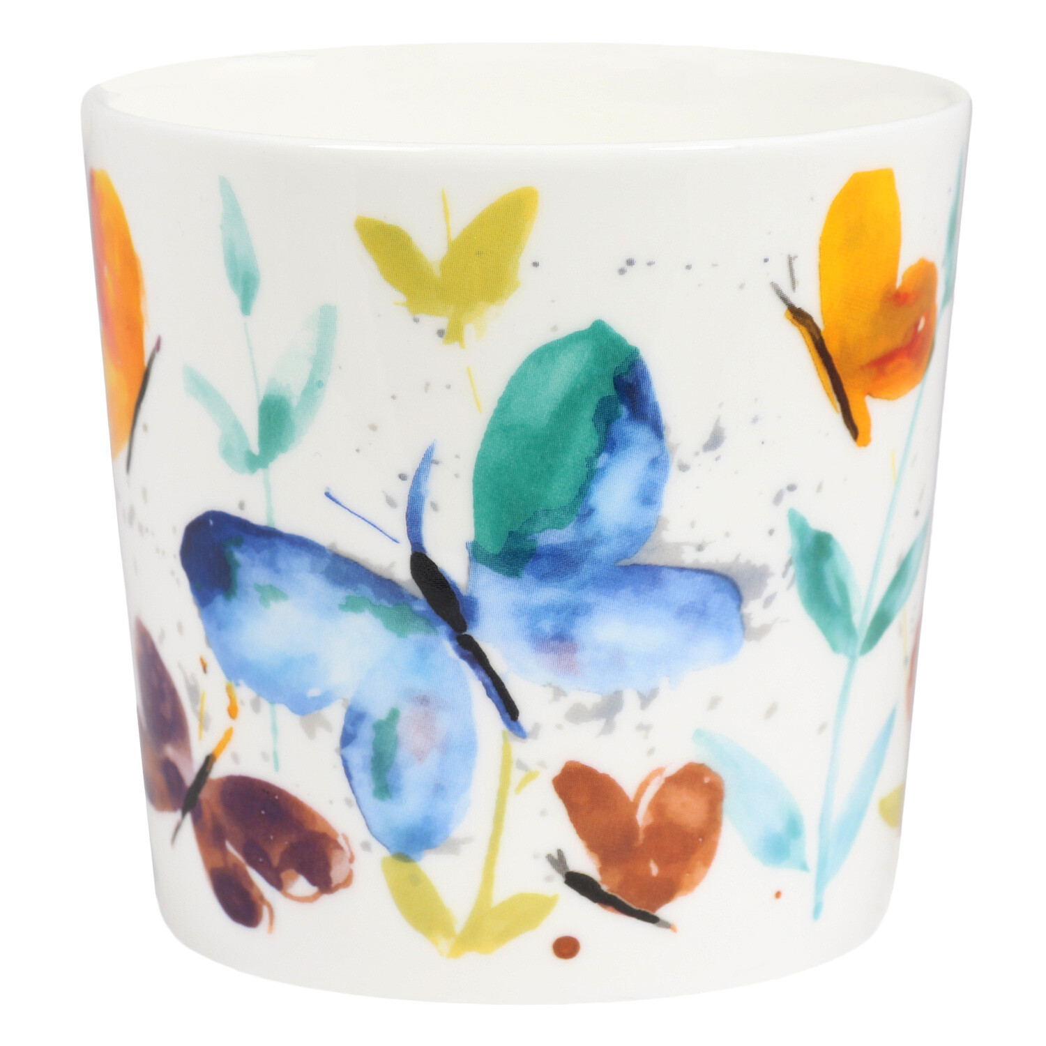 Watercolour Butterflies Mug - White Image 3