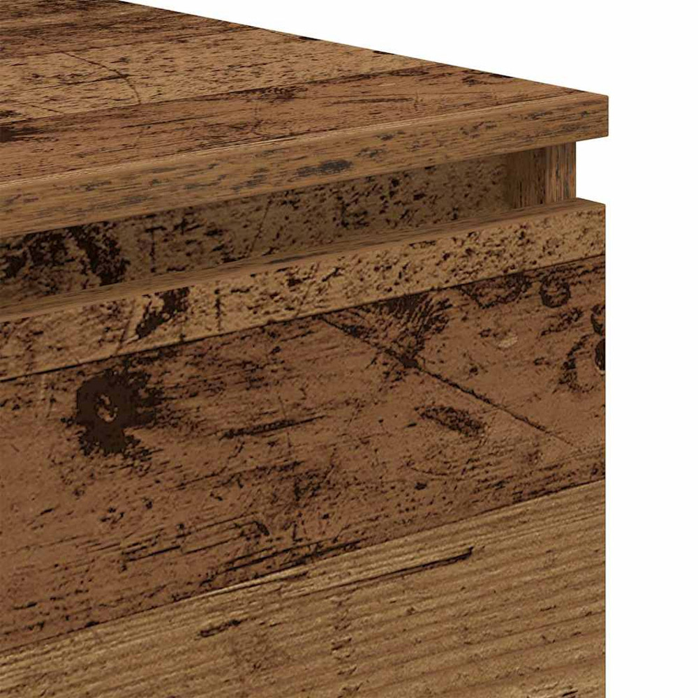 vidaXL 3 Drawer Old Wood Small Sideboard Image 9