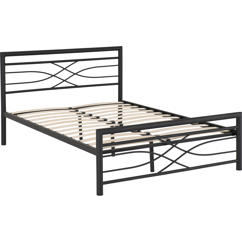 Seconique Kelly Double Black Bed Frame Image 3