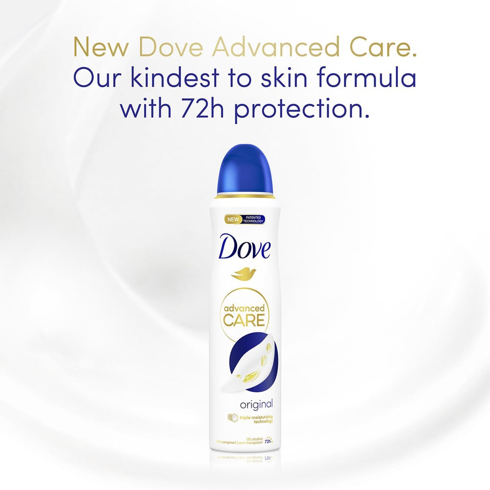 Dove Advanced Care Anti-Perspirant Deodorant Spray Original 200ml 24 Pack Image 5