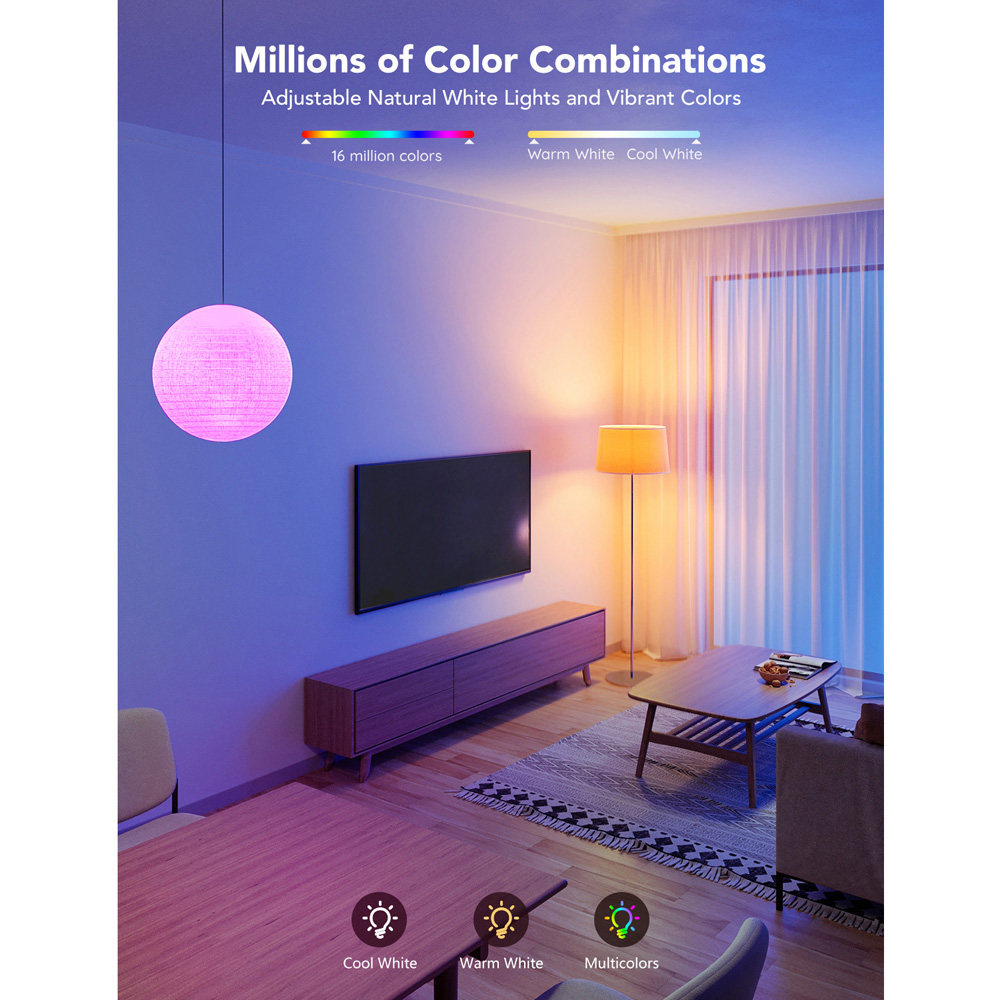 Govee RGBWW E27 Smart LED Bulb 2 Pack Image 5