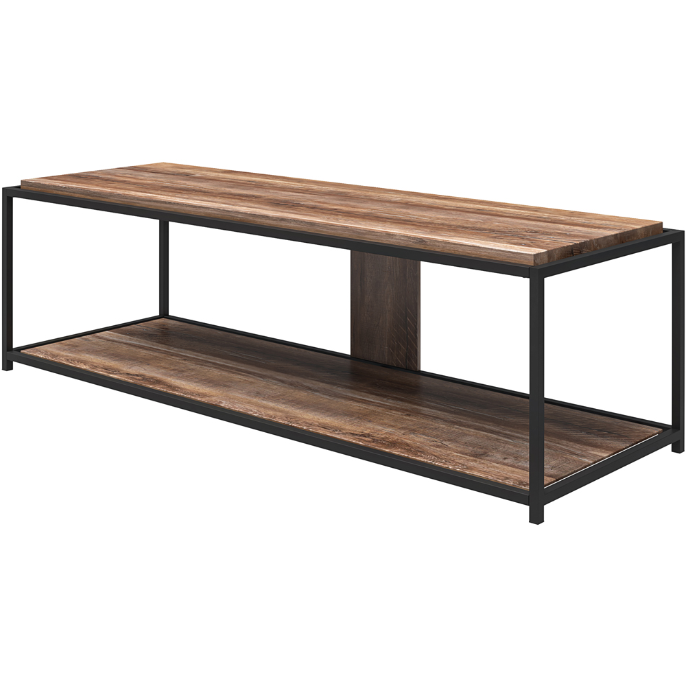 Dorel Quincy Single Shelf Weathered Oak TV Stand Image 4