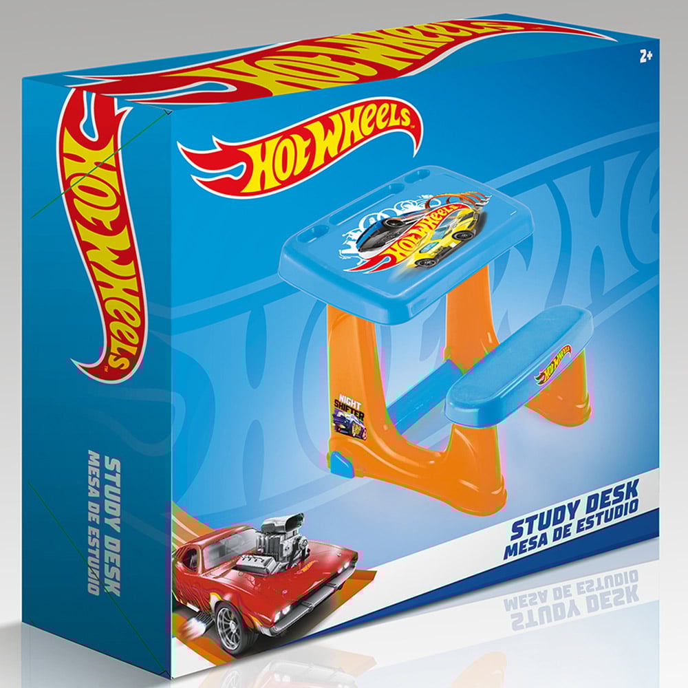 Dolu Kids Orange and Blue Licensed Hot Wheels Study Desk Image 3