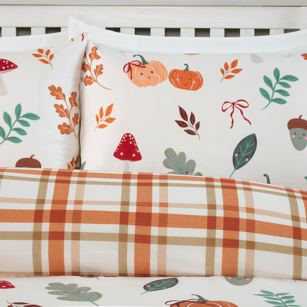 Autumn Friends Duvet Set Rust Single Image 5