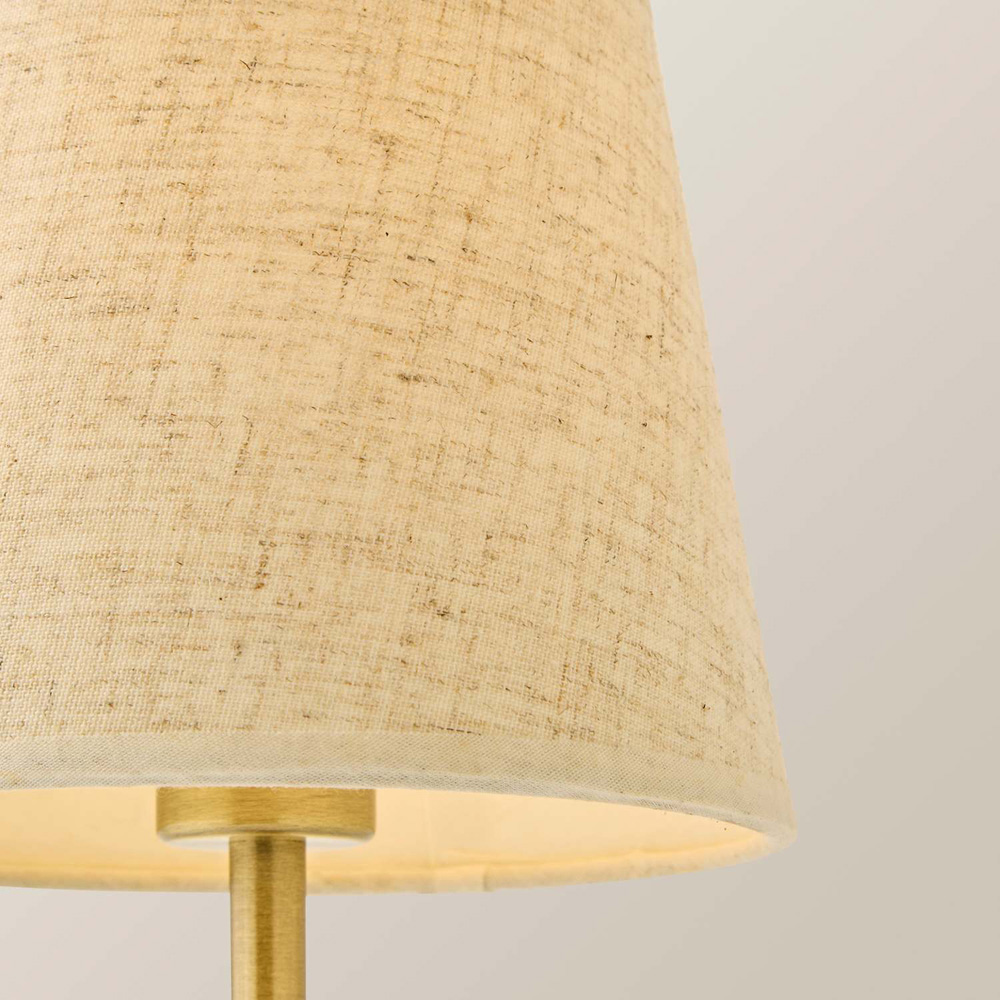 ValueLights Lowe Linen Taper Shade Gold Portable Rechargeable Table Lamp with Bulb Image 4