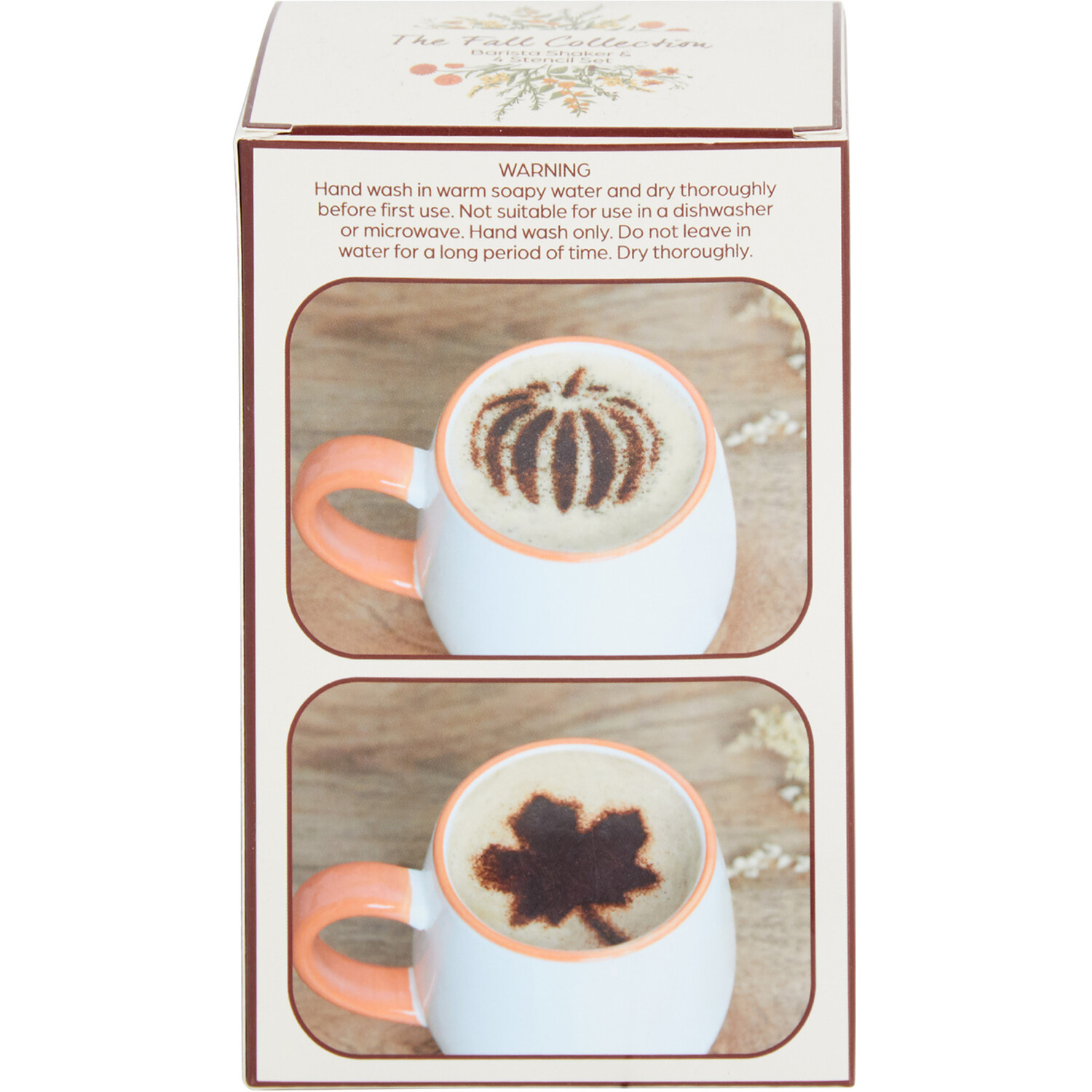 Autumn Barista Shaker and 4 Stencil Set - Orange Image 4