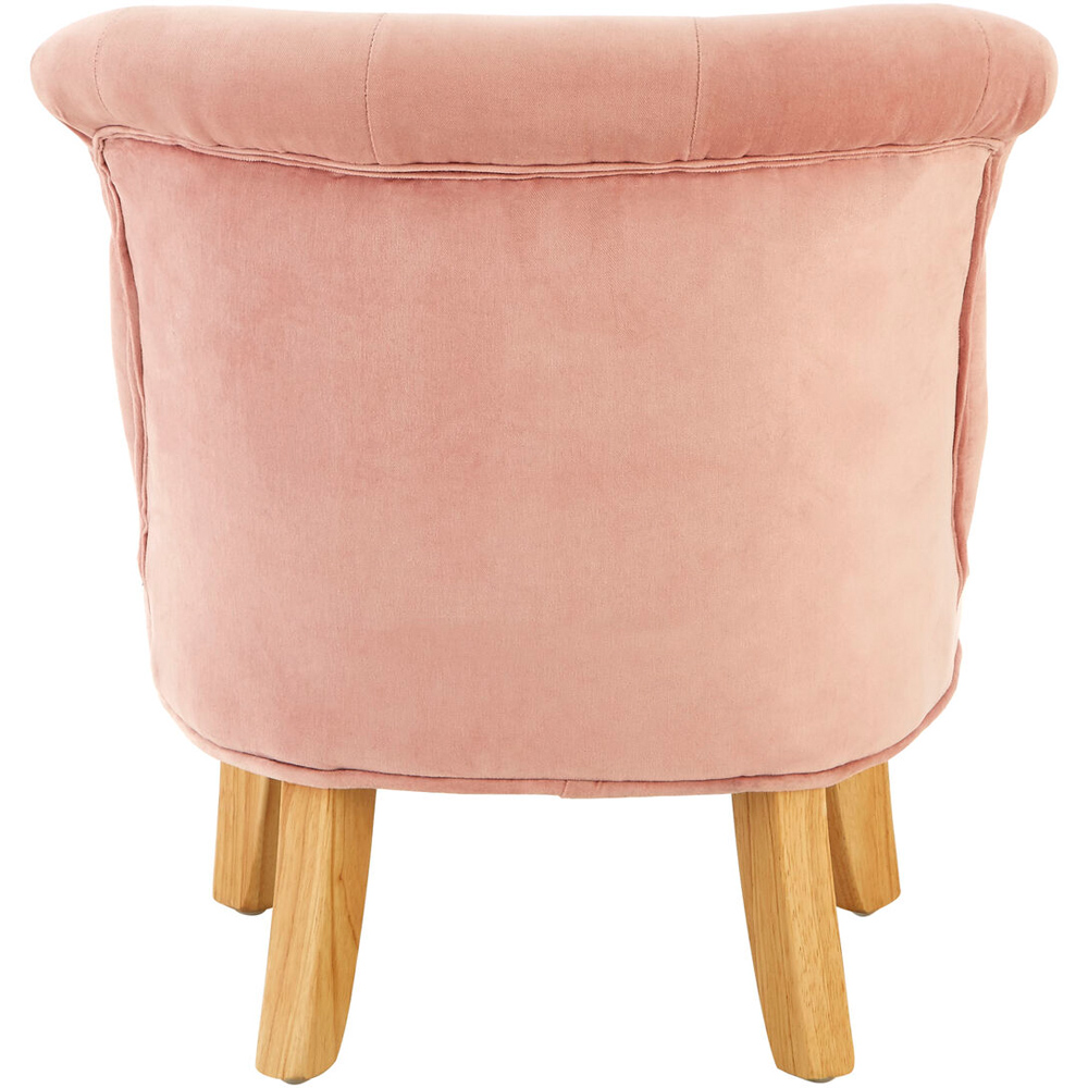 Premier Housewares Estelle Pink Velvet Kids Chair Image 4