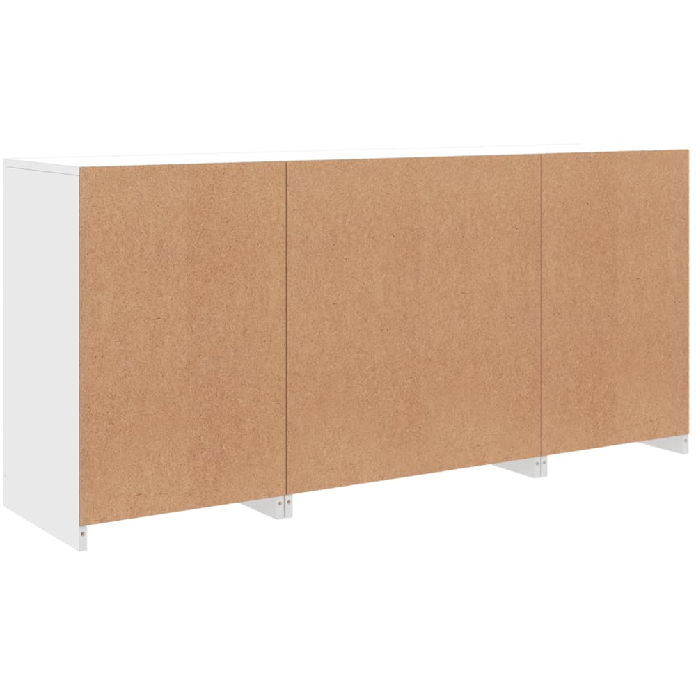 vidaXL 4 Door 6 Shelf White LED Sideboard Image 8
