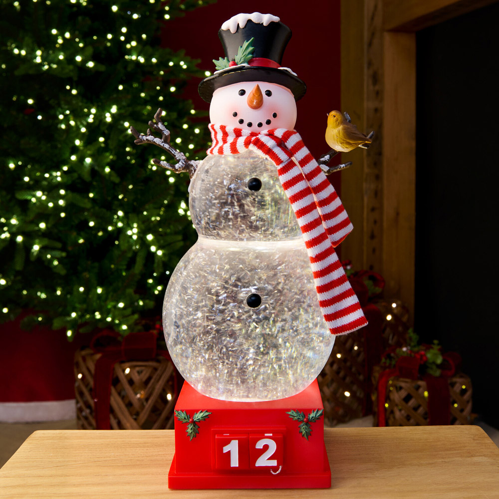 Glitter Spinning Countdown Snowman Image 2
