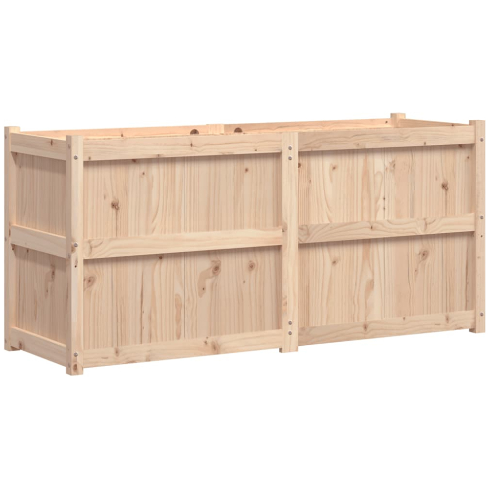 vidaXL Brown Solid Pine Wood Garden Planter 70 x 150 x 50cm Image 1