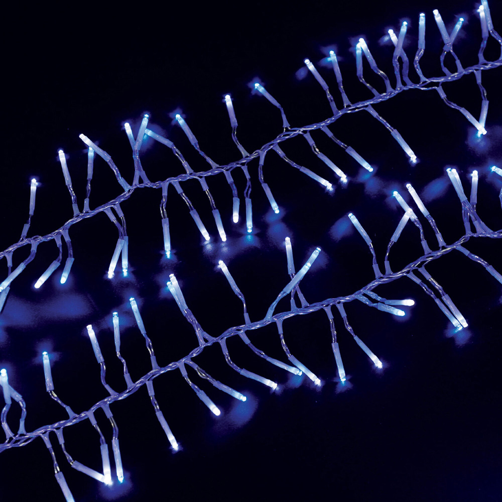 1000 LED Cluster Lights Blue and White Image 2