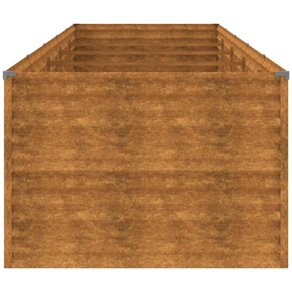vidaXL Brown Corten Steel Raised Garden Planter 479 x 100 x 69cm Image 4