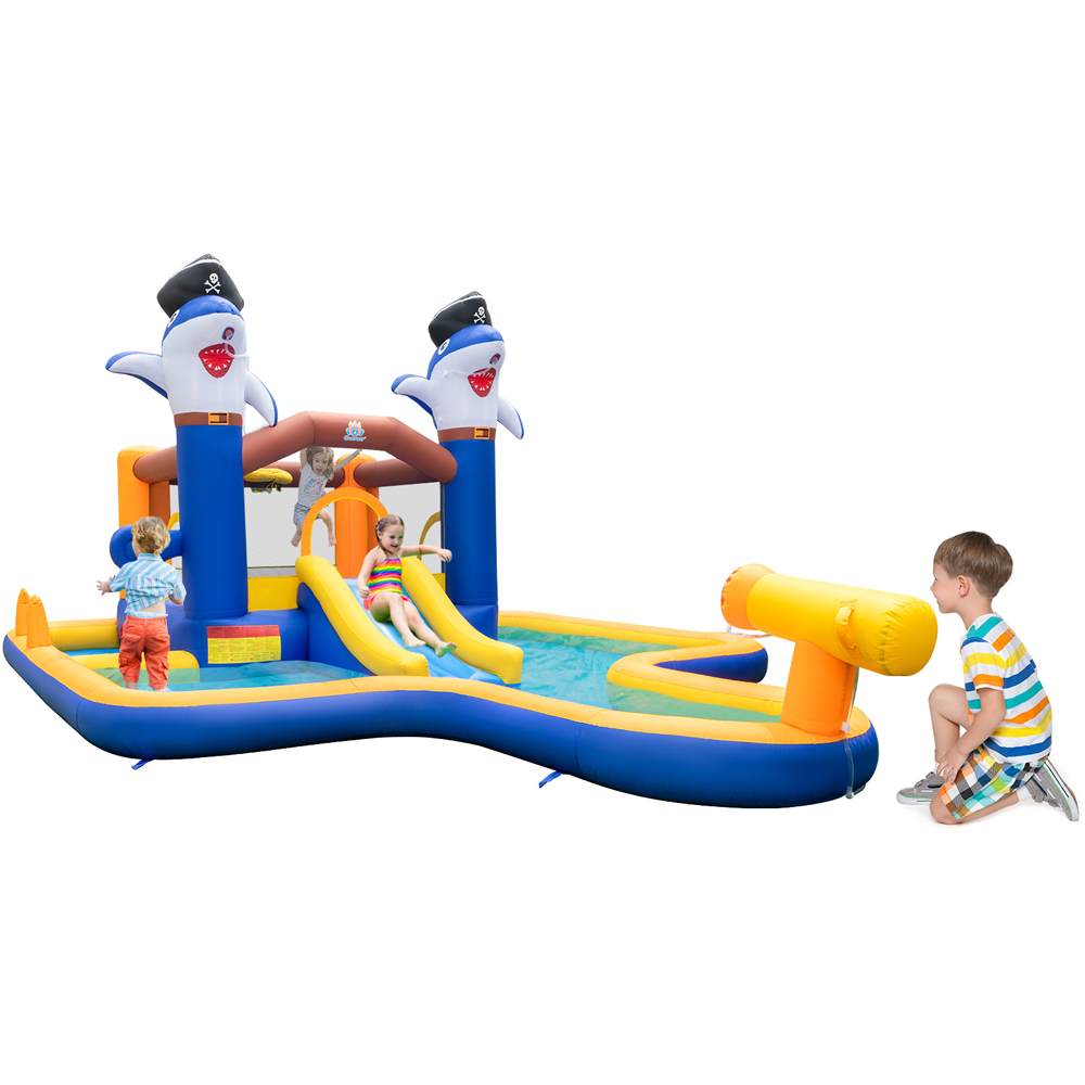 Costway 7 in 1 Water Slide Park Image 3