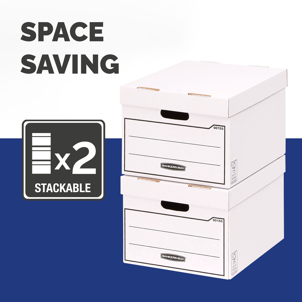 Fellowes White General Cardboard Box 10 Pack Image 3